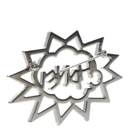 Chanel Ruthenium Crystal CC Brooch Red Yellow 3 of 5