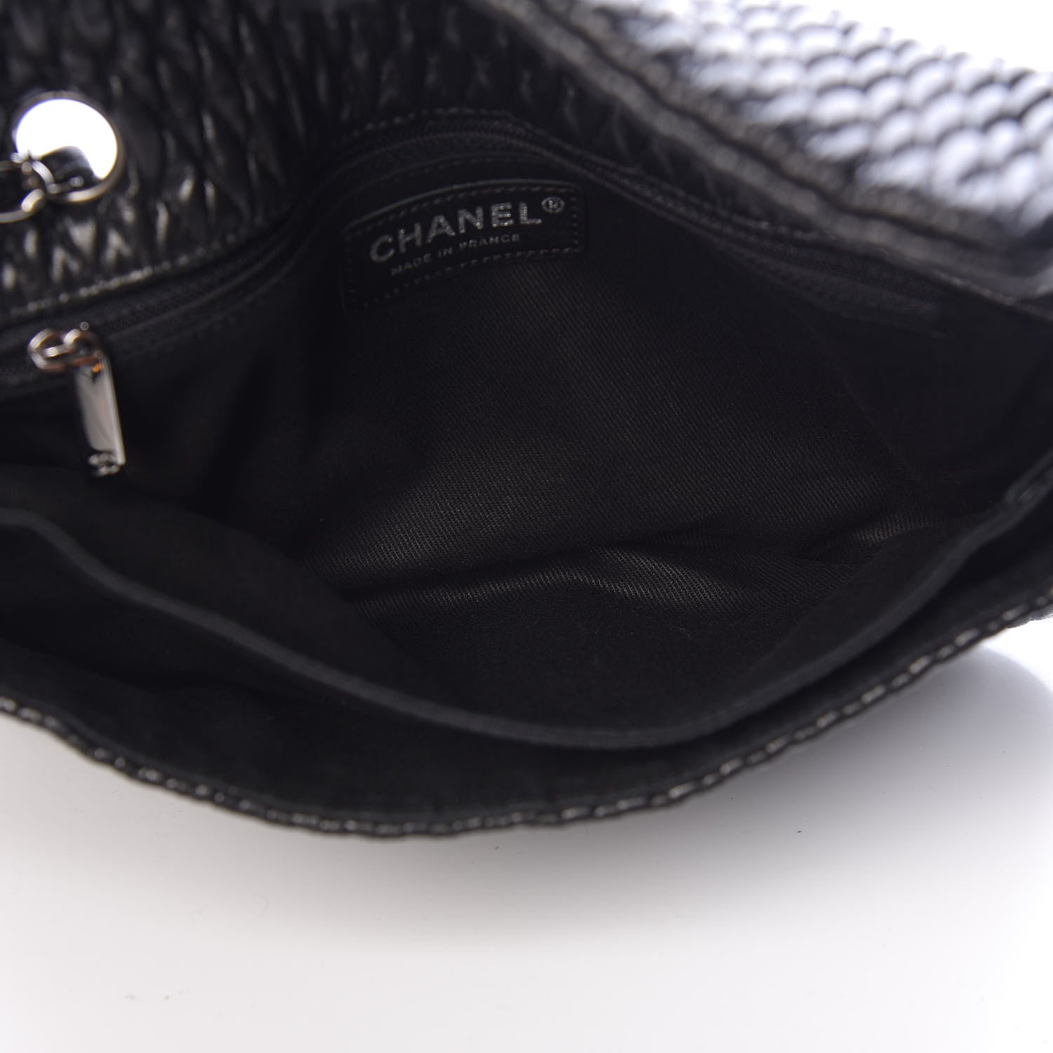 Chanel Vinyl Lambskin Quilted Shoulder Flap Black 5 of 10
