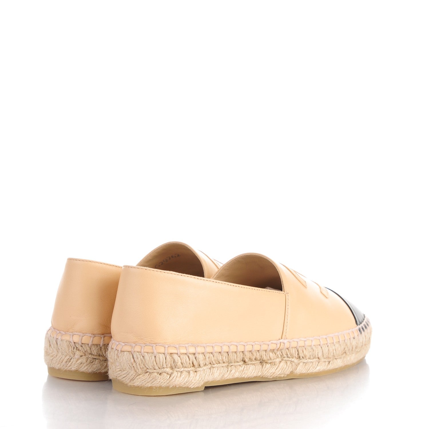 Chanel Lambskin CC Espadrilles 36 Beige Black 4 of 7
