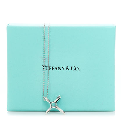 Tiffany Sterling Silver Elsa Peretti Infinity Cross Pendant Necklace 7 of 7