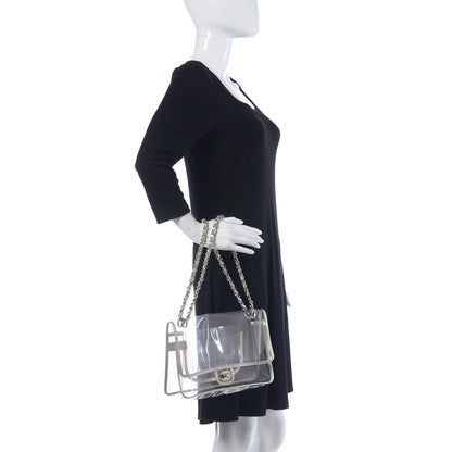 Chanel Lambskin Vinyl Large Naked Flap Silver 2 of 9