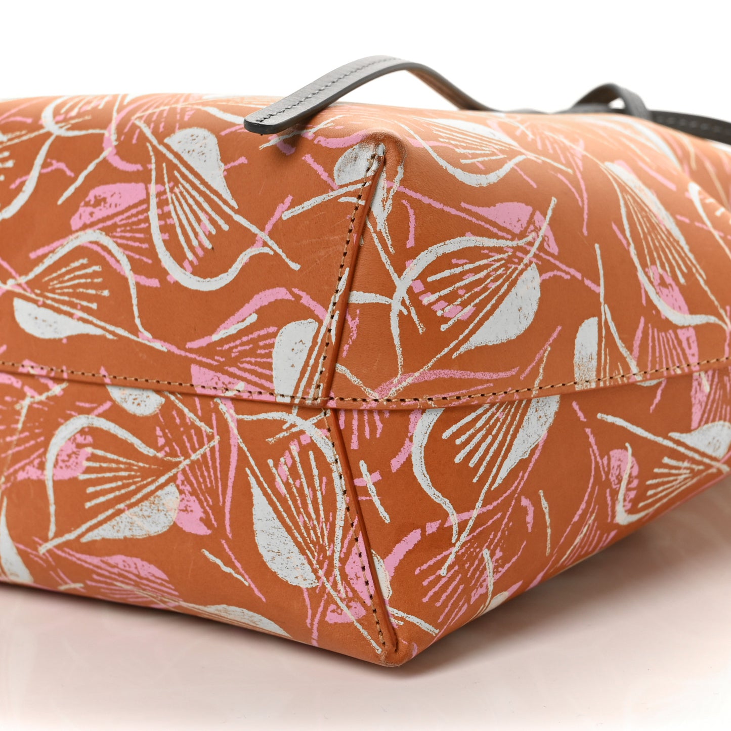 X MARC CAMILLE CHAIMOWICZ Calfskin Mini Bucket Bag Orange Green