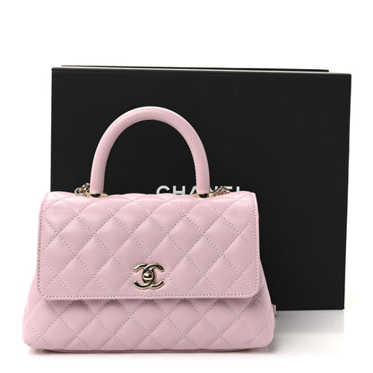 Chanel Caviar Quilted Mini Coco Handle Flap Light Pink 11 of 11