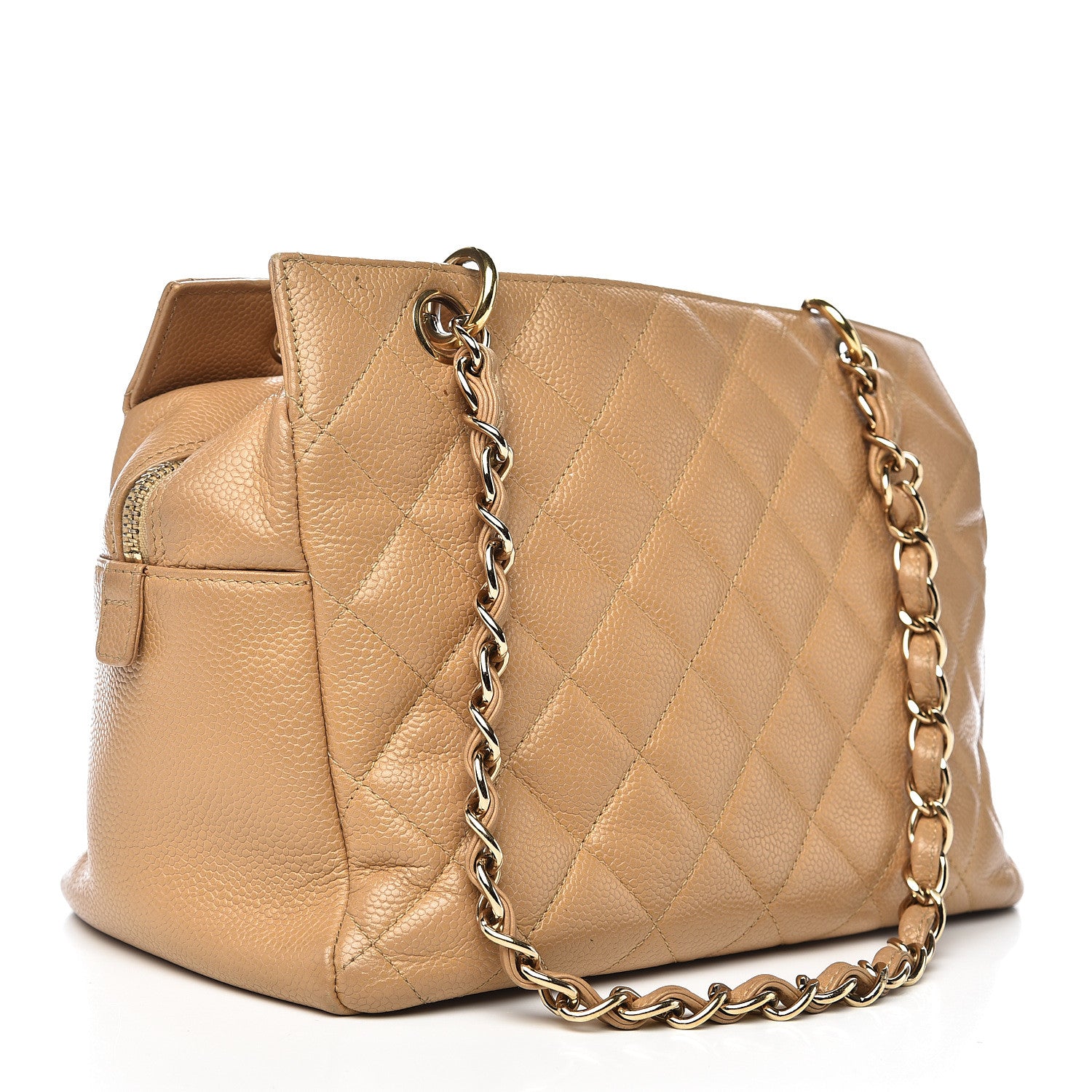 Chanel Caviar Quilted Petit Timeless Tote PTT Beige 3 of 17