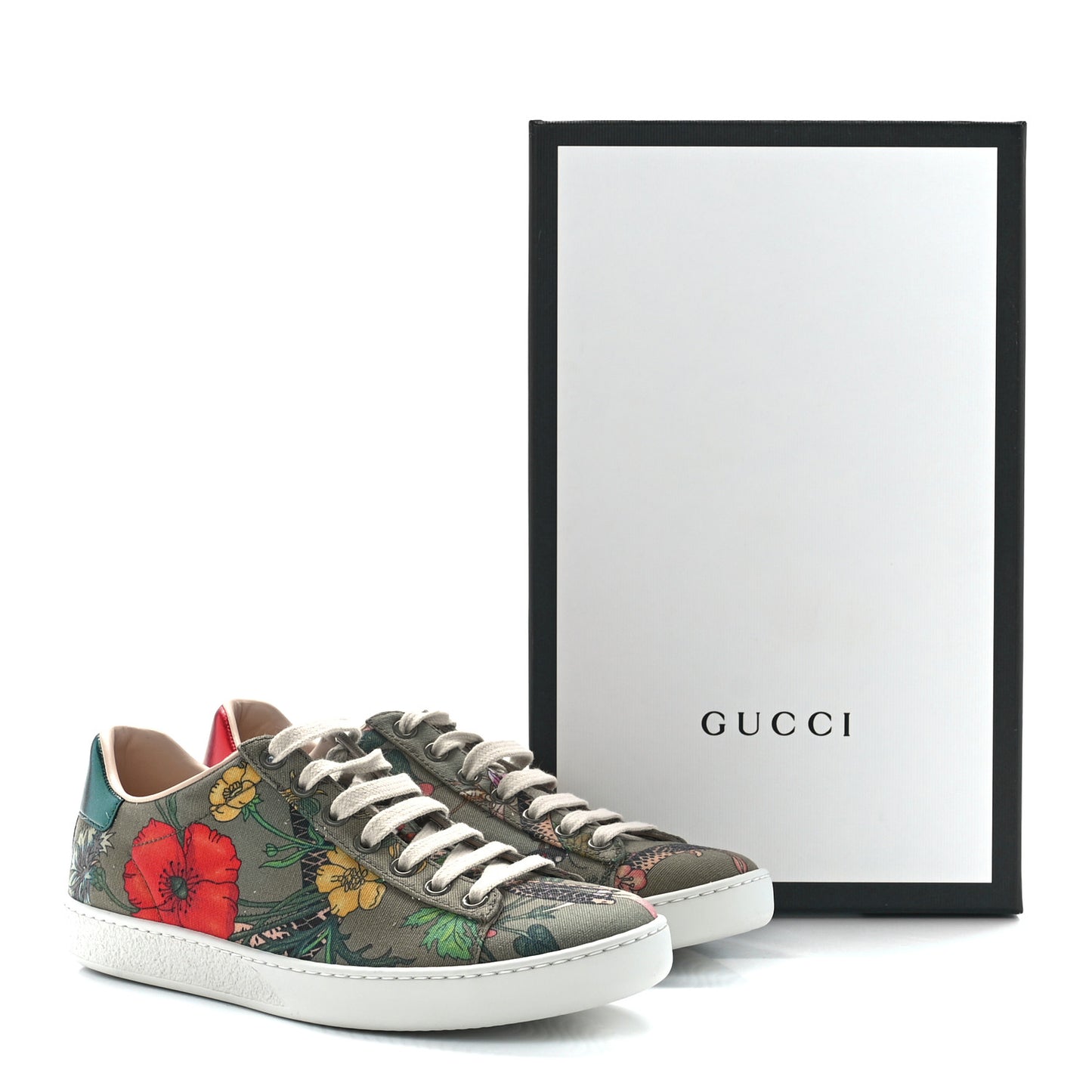 Canvas Flora Snake Print Womens Ace Sneakers 35.5 Militare Multicolor