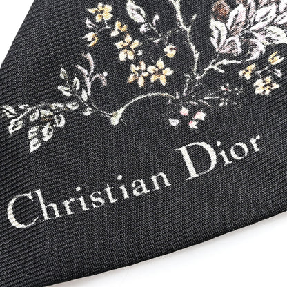 Christian Dior Silk Twill D-Floral Mitzah Scarf Black Multicolor 3 of 3