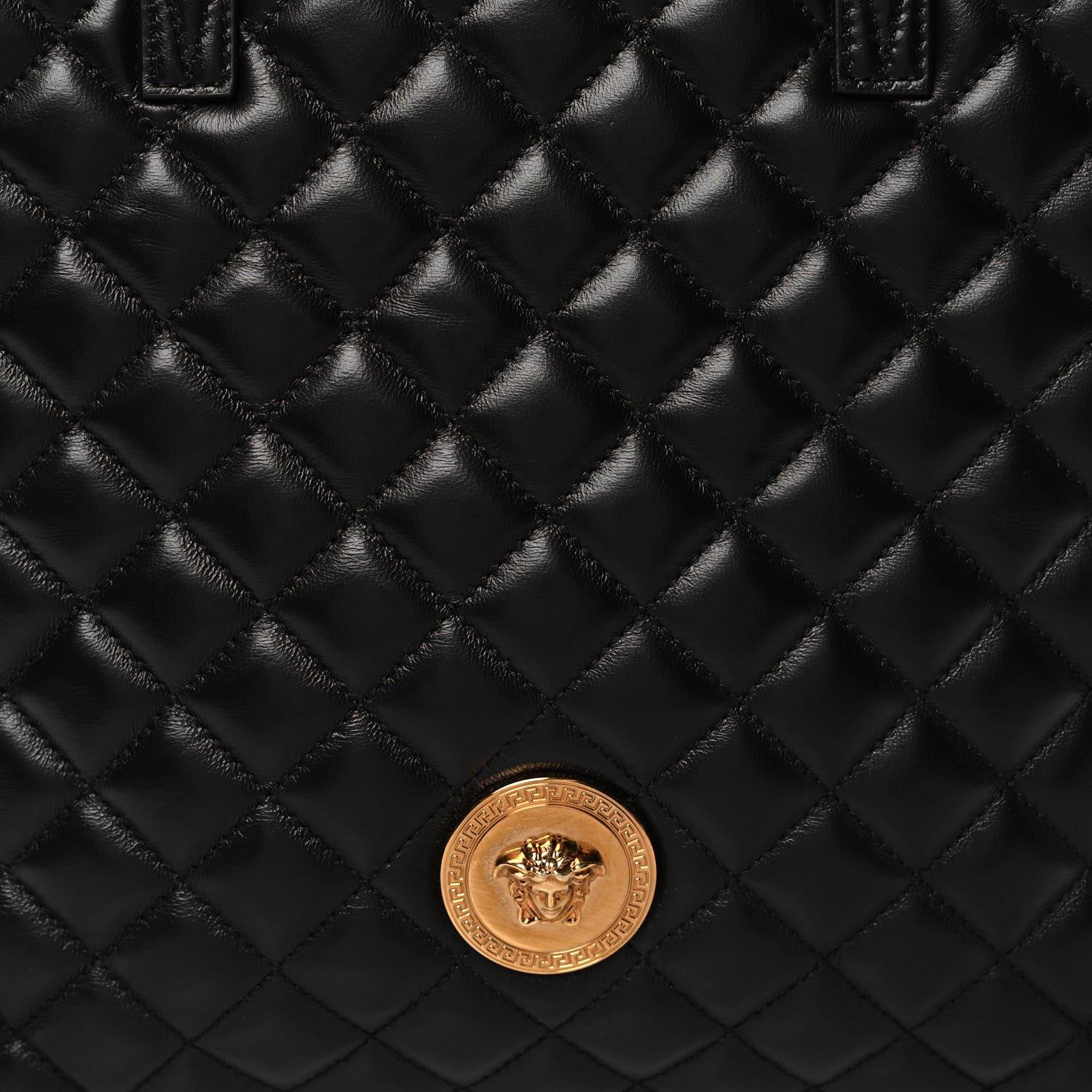 Versace Nappa Quilted Medusa Tote Black 9 of 13