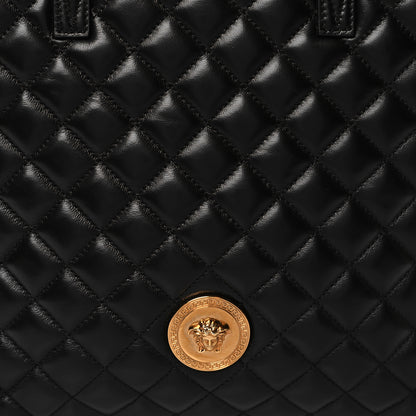 Versace Nappa Quilted Medusa Tote Black 9 of 13