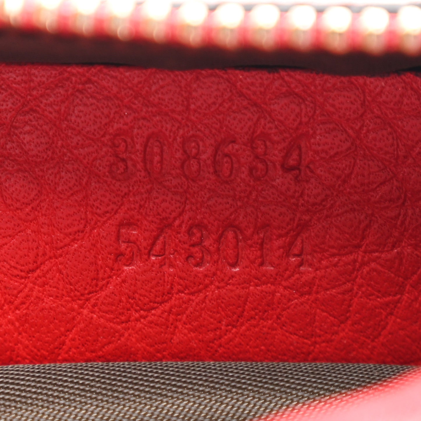 Pebbled Calfskin Soho Small Cosmetic Case Red