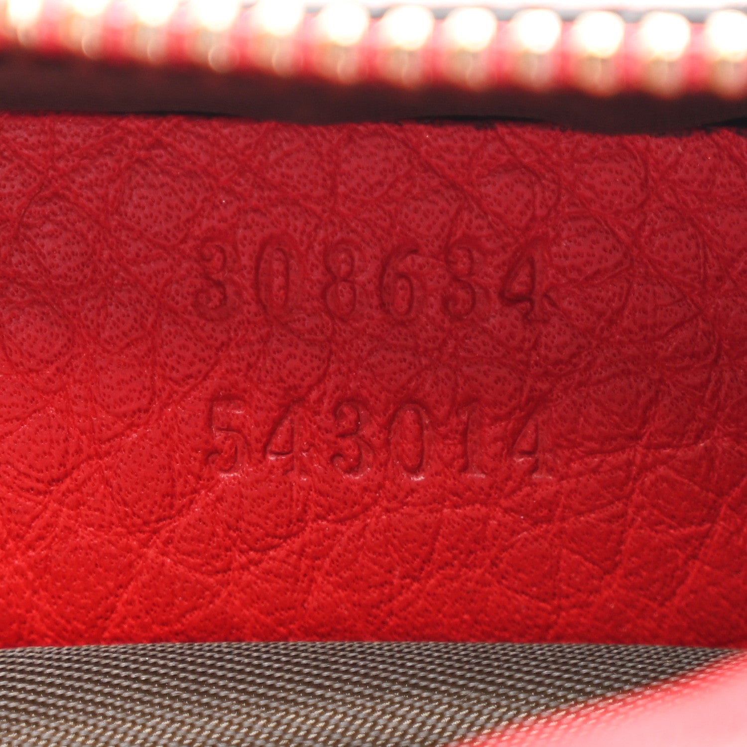 Gucci Pebbled Calfskin Soho Small Cosmetic Case Red 7 of 10