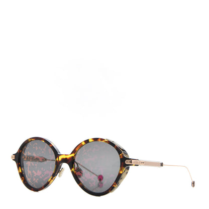 Christian Dior Acetate Leaf Print Umbrage Round Sunglasses Pink Foliage 1 of 7