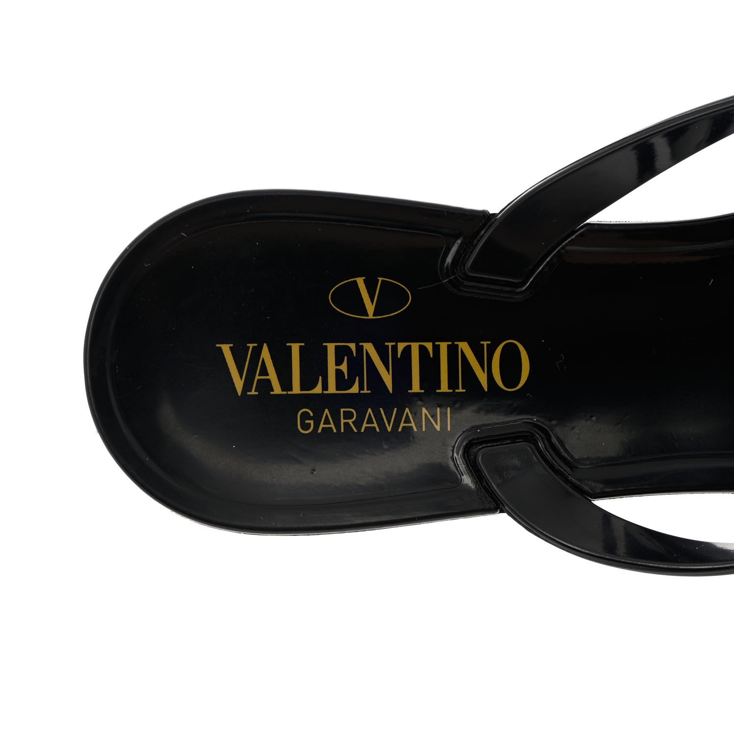 Valentino Garavani PVC Jelly Rockstud Bow Thong Sandals 37 Black 6 of 9