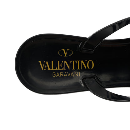 Valentino Garavani PVC Jelly Rockstud Bow Thong Sandals 37 Black 6 of 9