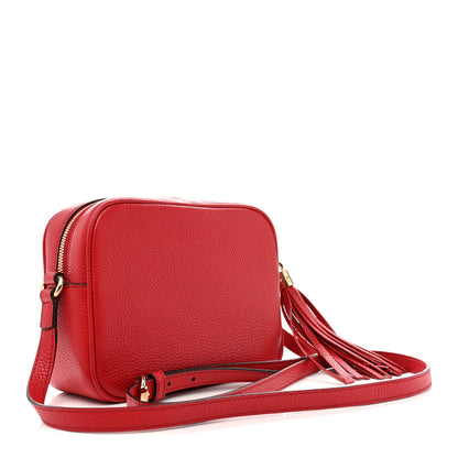 Gucci Pebbled Calfskin Small Soho Disco Bag Tabasco Red 3 of 14