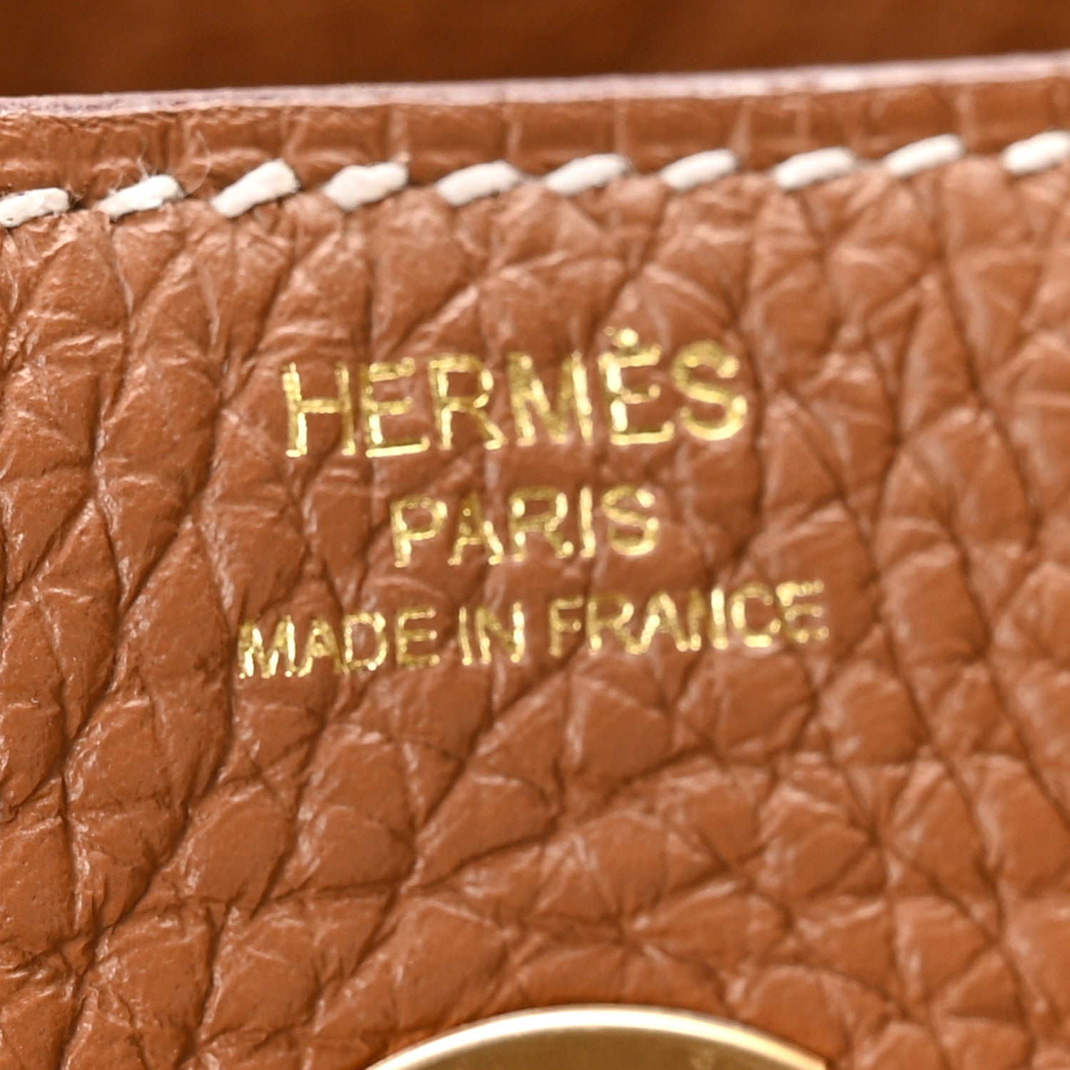 Hermes Taurillon Clemence Lindy 26 Gold 6 of 11
