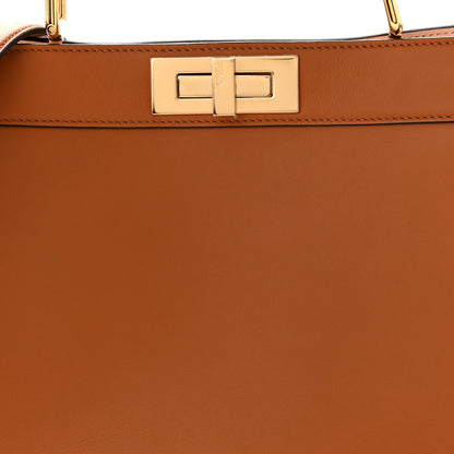 Fendi Vitello Seta Shiny Nappa Medium Peekaboo I SEE U Satchel Brandy Light Rose 8 of 10