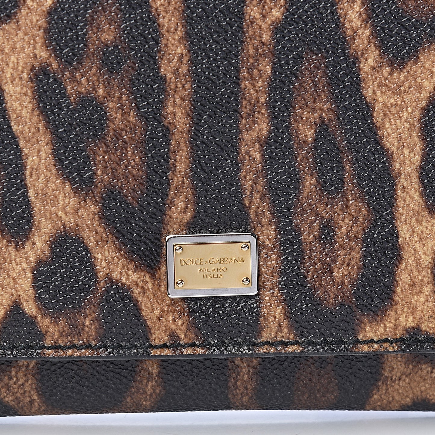 Dauphine Chain Flap Clutch Leopard