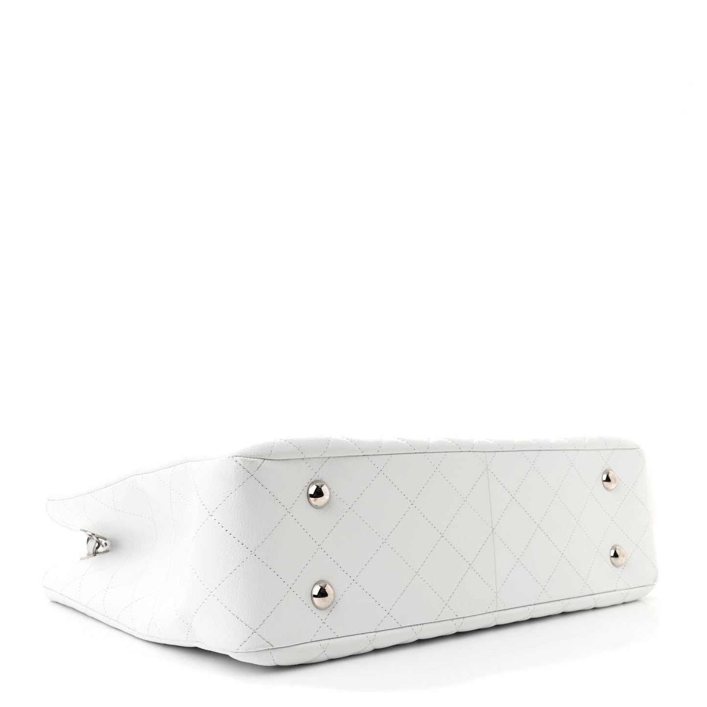 Caviar Quilted Maxi Paris Edinburgh Flap White