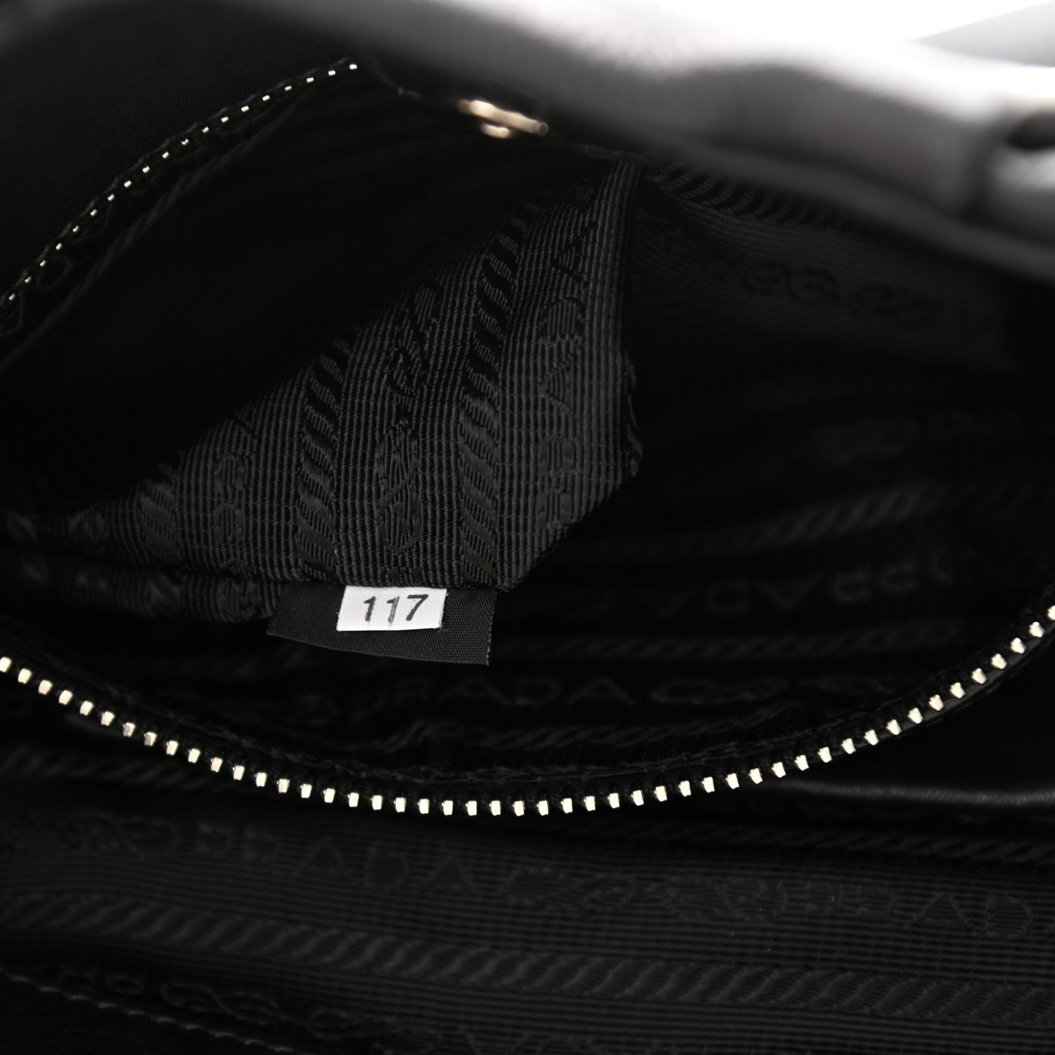 Prada Vitello Daino Side Pocket Hobo Black 7 of 9