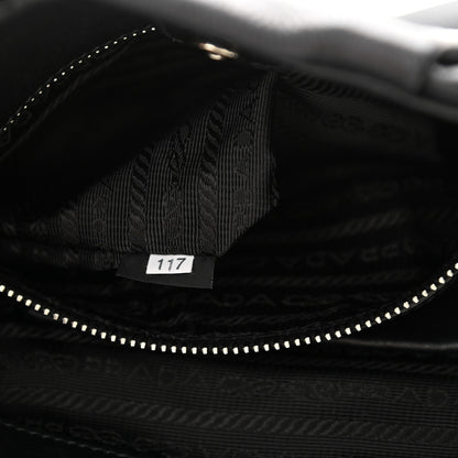 Prada Vitello Daino Side Pocket Hobo Black 7 of 9