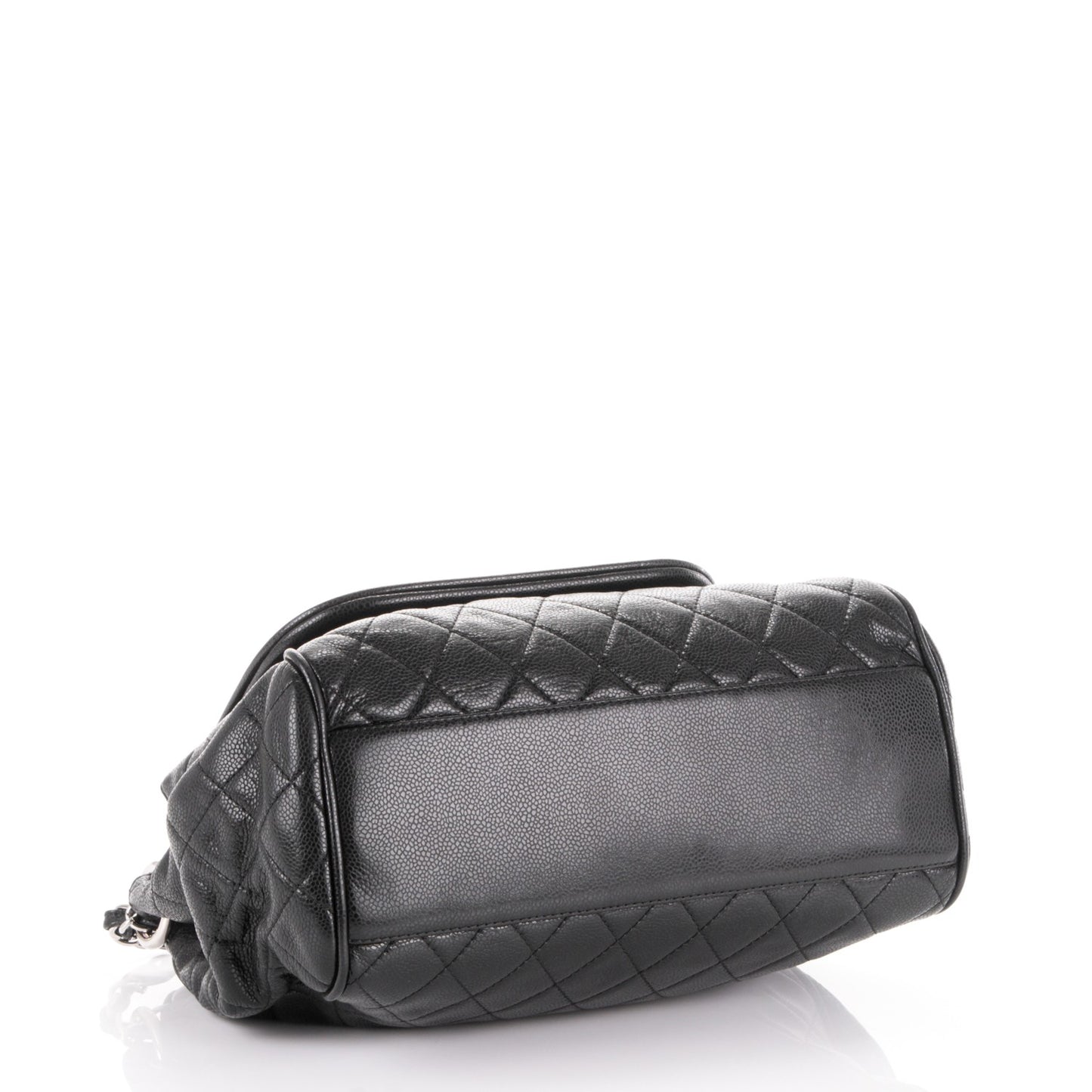 Caviar Quilted Timeless Accordion Flap Black