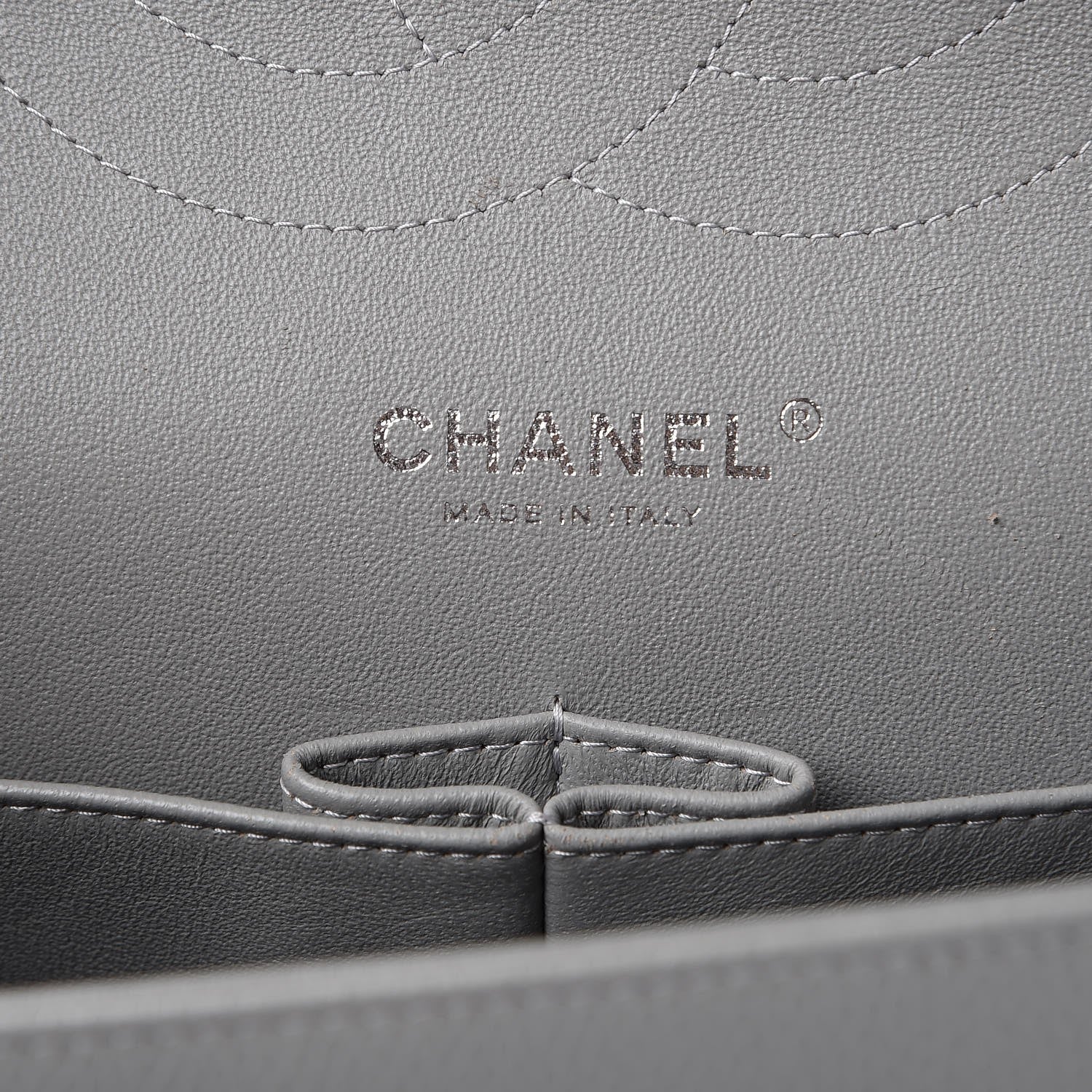 Chanel Caviar Quilted Jumbo Double Flap Grey 7 of 9