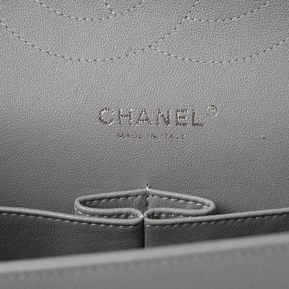 Chanel Caviar Quilted Jumbo Double Flap Grey 7 of 9