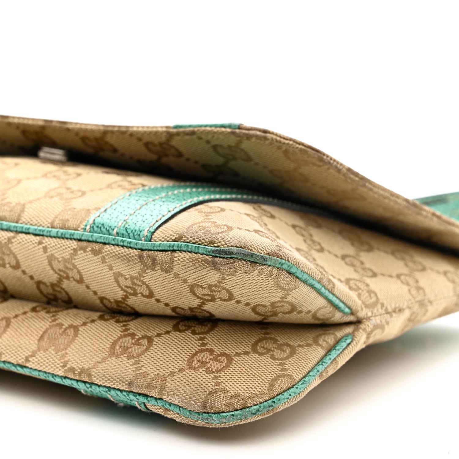 Gucci Monogram Satchel Bag Turquoise 9 of 15