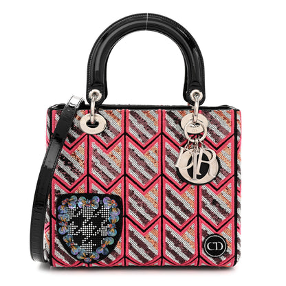 Christian Dior Patent Sequin Mini Lady Dior 1 of 10