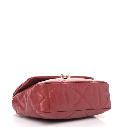 Chanel Goatskin Quilted Medium Chanel 19 Flap Red 3 of 9