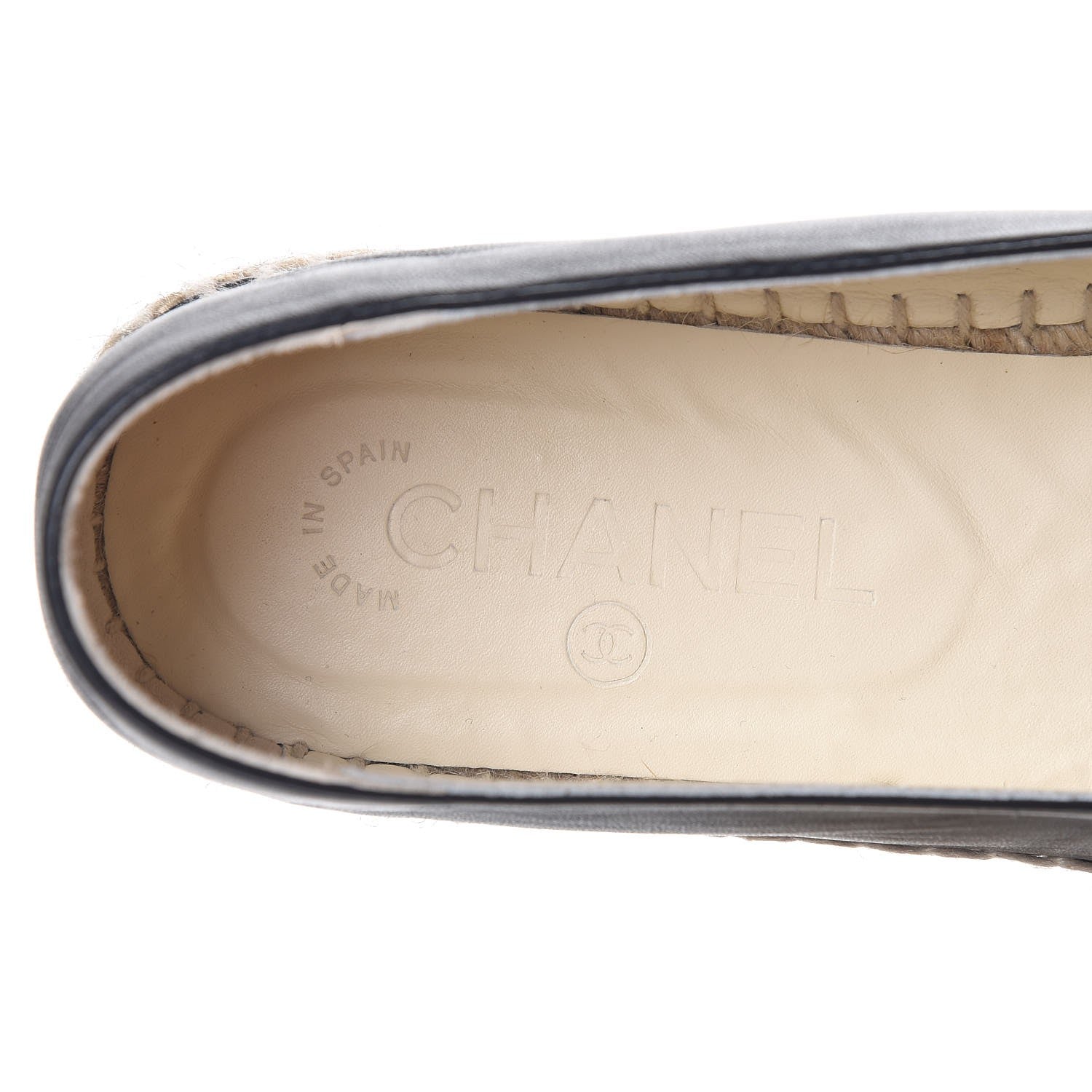 Chanel Lambskin CC Espadrilles 41 Black 10 of 12