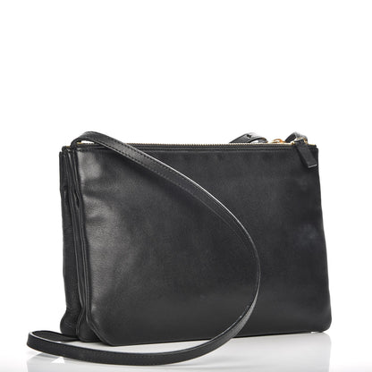 Celine Lambskin Large Trio Crossbody Bag Black 3 of 11