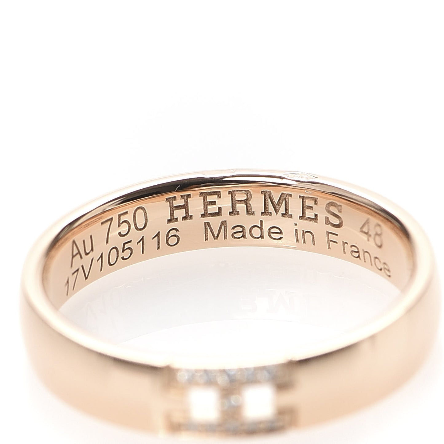 18K Rose Gold Diamond Ever Herakles Wedding Band Ring 48 4.5