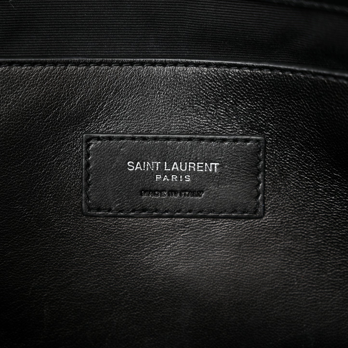 Calfskin Crocodile Embossed Medium West Hollywood Monogram Fold-Over Black