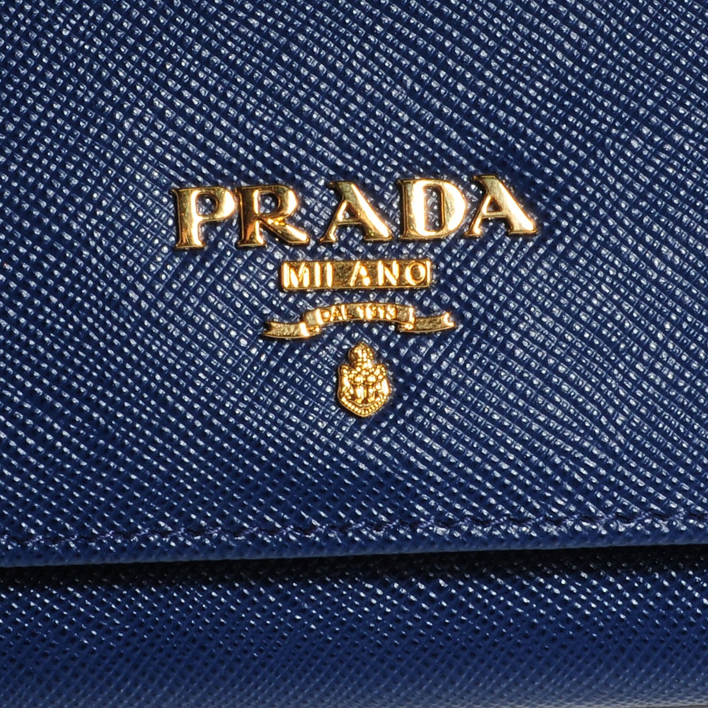 Saffiano Metal Continental Flap Wallet Bleuette