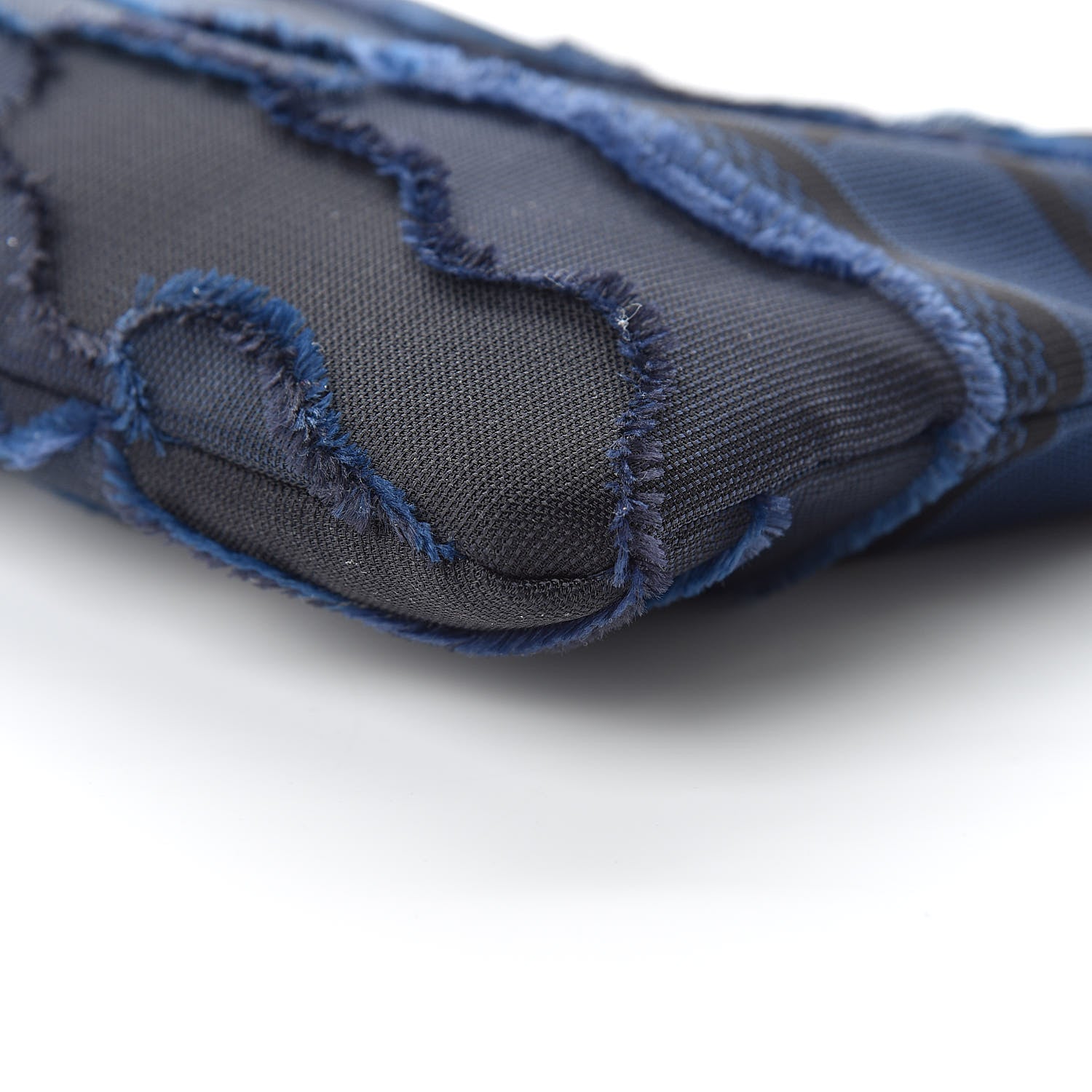 Christian Dior Canvas Embroidered Camouflage Medium Diordouble Zip Pouch Blue 9 of 9