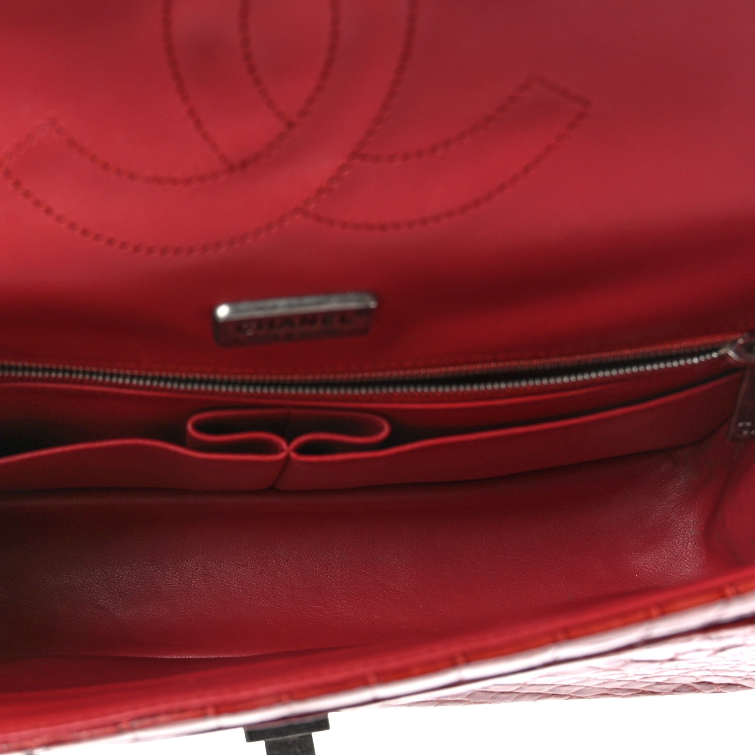 Chanel Crocodile 2.55 Reissue 227 Flap Red 5 of 9