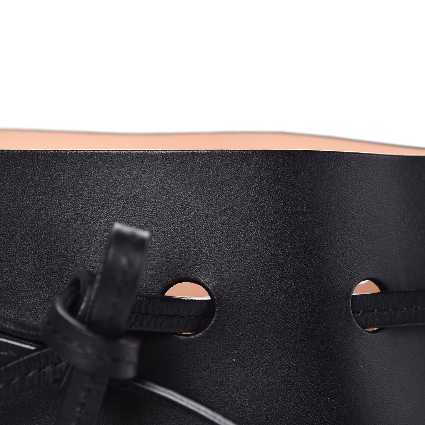 Calfskin Mini Bucket Bag Black
