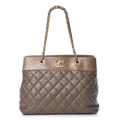 Chanel Calfskin Large Soft Elegance Tote Beige 1 of 13