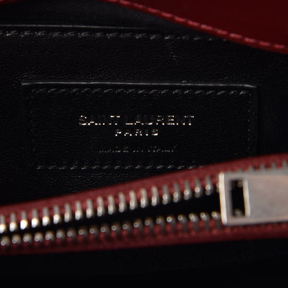 Saint Laurent Patent Y Quilted Monogram Small Loulou Chain Satchel Palissandre 7 of 8