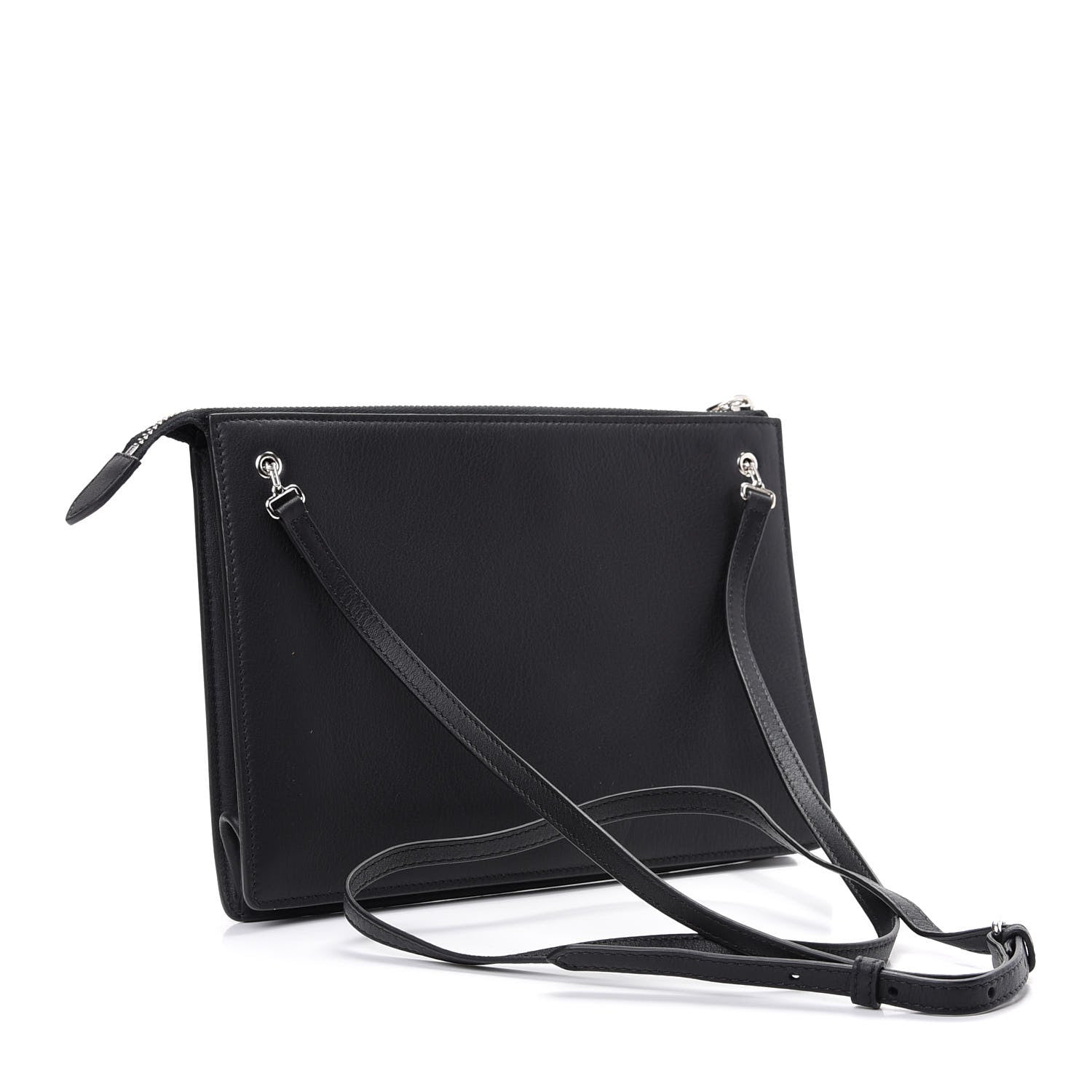 Fendi Vitello Dolce Studded Mini 2Jours Pouch Black Multicolor 3 of 10