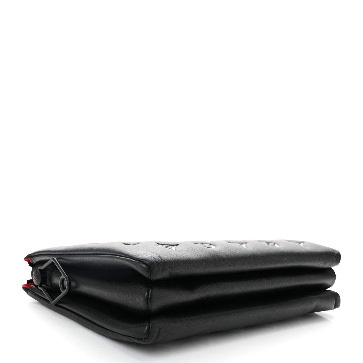 Lambskin Embossed Monogram Coussin PM Black White