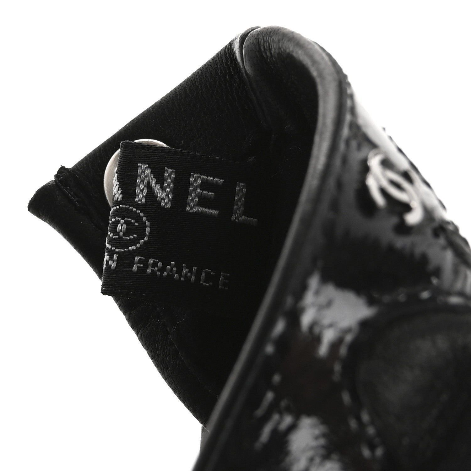 Chanel Lambskin Paris Dallas Fingerless CC Gloves 6 Black 4 of 9