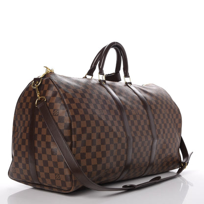 Louis Vuitton Damier Ebene Keepall Bandouliere 55 3 of 8