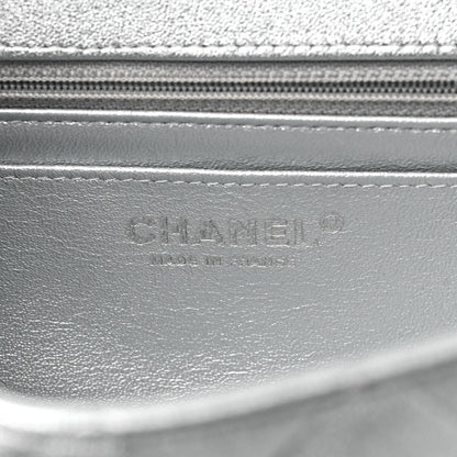 Chanel Metallic Lambskin Quilted Mini Rectangular Flap Silver 6 of 9