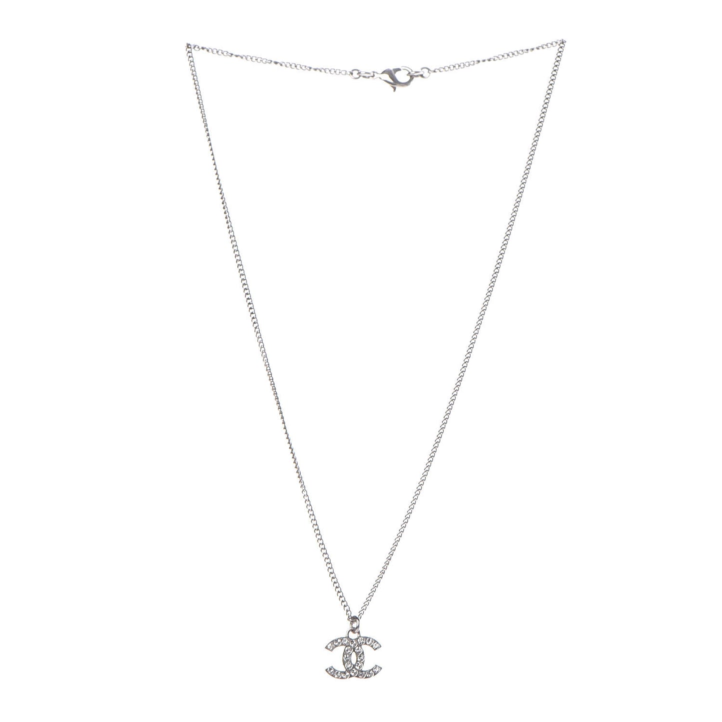 Crystal Timeless CC Necklace Silver