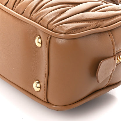 Miu Miu Nappa Matelasse Regular Arcadie Top Handle Bag Caramel 11 of 11