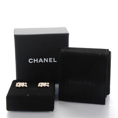 Chanel Pearl CC Earrings Silver 5 of 5