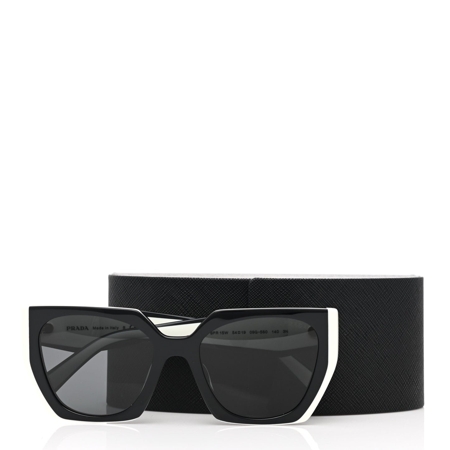 Acetate Sunglasses SPR 15W Black White