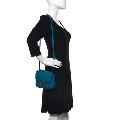Hermes Tadelakt Constance 18 Bleu Izmir 2 of 10
